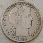 1915-S Barber Half Dollar 50c VG As Pictured Bk3