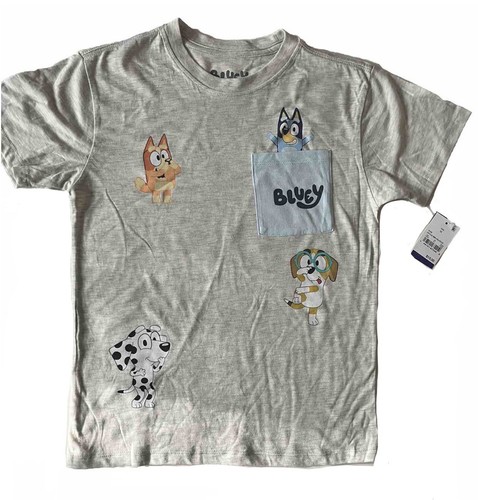 Kids Bluey Shirt With Bluey Pocket Size M - 第 1/5 張圖片