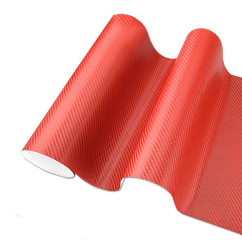 DIY 3D Red Carbon Fiber Car Interior Panel Protector Wrap Sticker Accessories - Picture 11 of 12