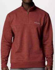Columbia Men's 1/4 Zip Pullover Sweater Red Element Heather