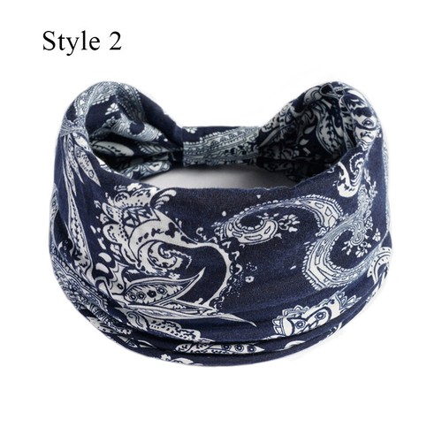 Boho Breit Damen Stretch Stirnband Turban Sport Yoga Verknotet Haarban ; | - Bild 76 von 102