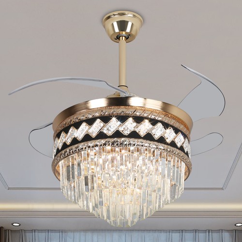 38W Modern 3-colour Round Inch Ceiling Fan Light With Remote NEW - Picture 5 of 20