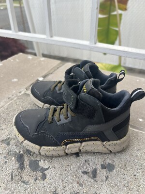 Geox Respira Leather High Top Ankle Boot Sneakers Boys Size 10.5 US (28)