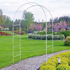 7.8Ft Arch Metal Garden Wedding Arch Garden Arbor Trellis For Climbing Plants