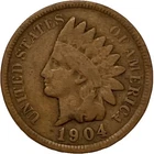 1904 Indian Head Cent Penny - VG Condition - Nice Details!