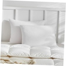 Waffle Weave Pillowcases Standard Size 2 Pack 20" x 26" Pack of 2 White