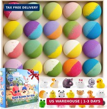 Bath Bombs for Kids with Toys Inside, 20 Pcs Kids Bath Bombs with Animal Toys In