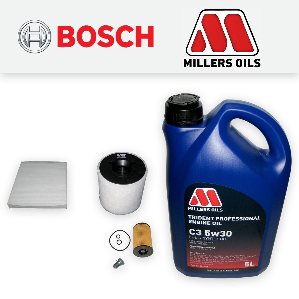 SERVICE KIT for AUDI A1 1.6 TDI CAYB CAYC OIL AIR CABIN FILTERS +OIL (2010-2010)