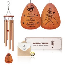 Personalized Pet Memorial Wind Chime - Custom Sympathy Gift for Loss of Dog o...