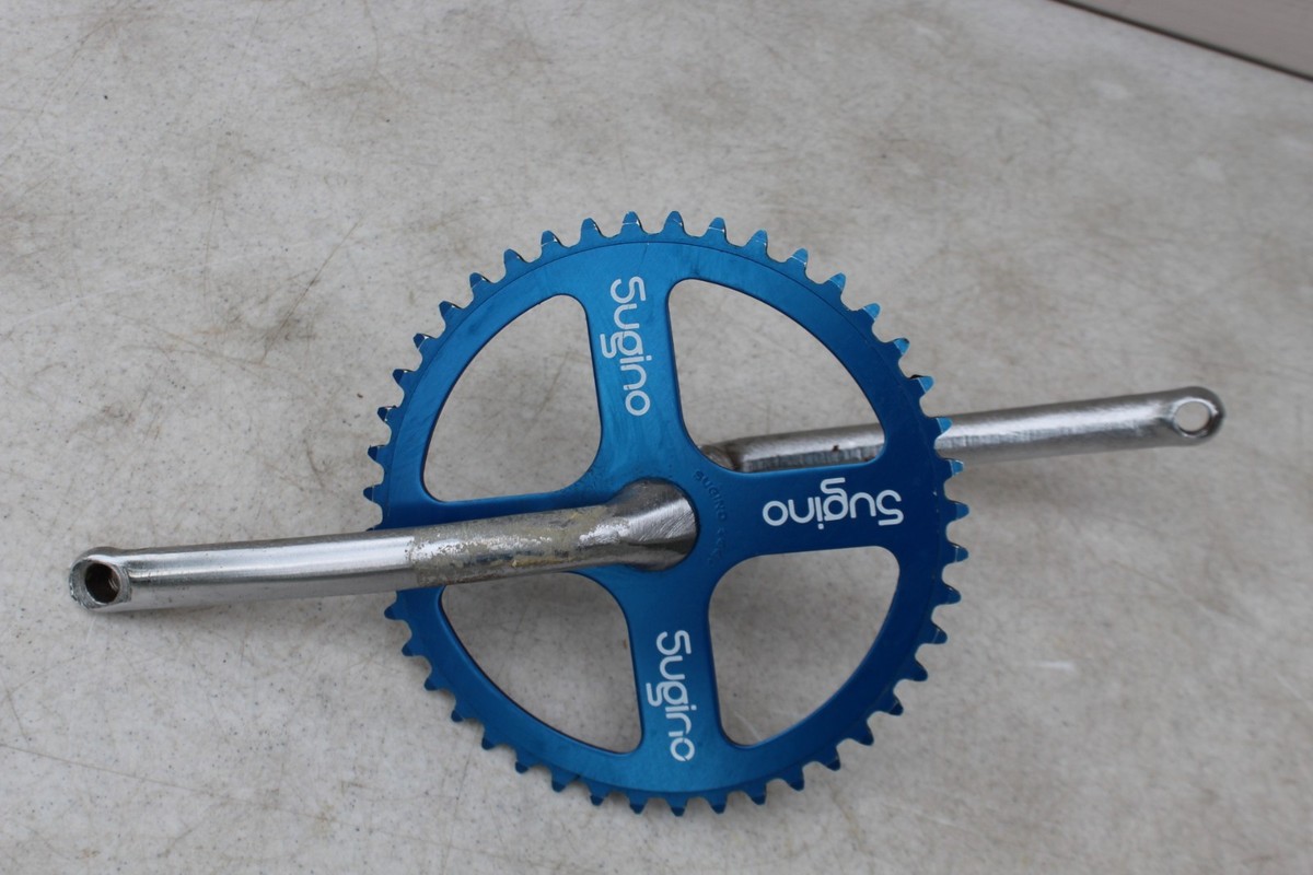 Vintage SUGINO BLUE 44t CHAINRING SPROCKET OLD SCHOOL BMX Used