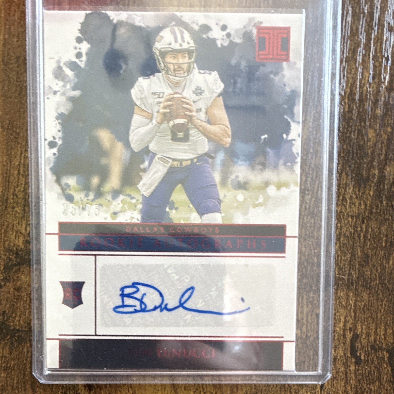 Ben DiNucci Panini Impeccable #166 Autograph-Red