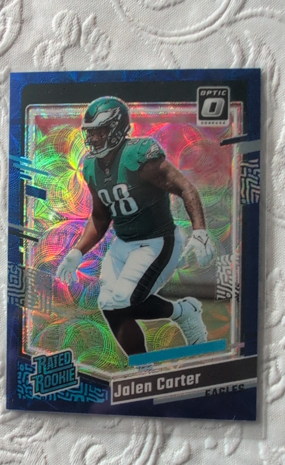 2023 Panini Donruss Optic - Rated Rookie Jalen Carter #281 Blue Scope Prizm (RC)