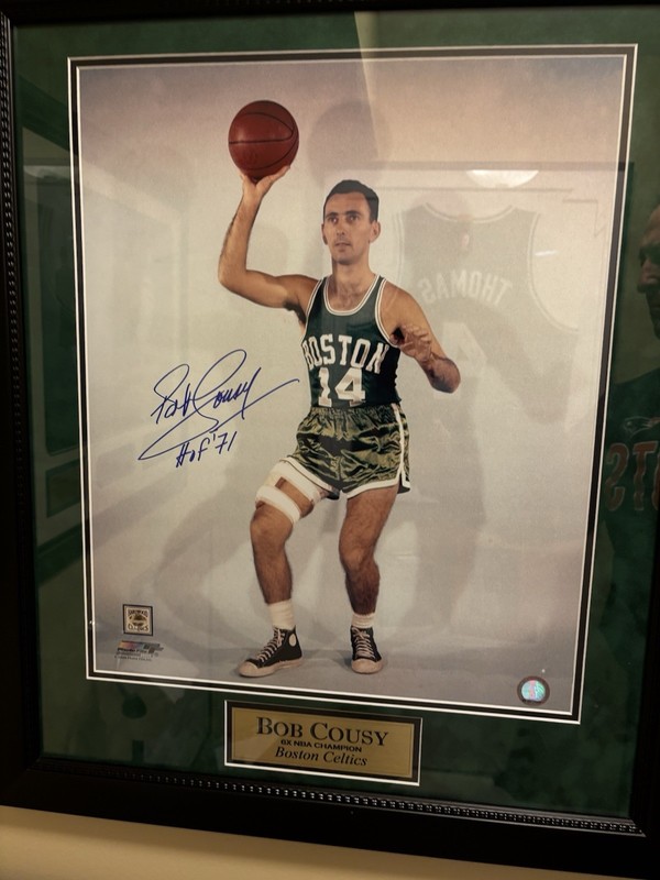 BOSTON CELTICS BOB COUSY SIGNED 8x10 JSA COA AUTHENTIC NBA AUTOGRAPH MVP HOF