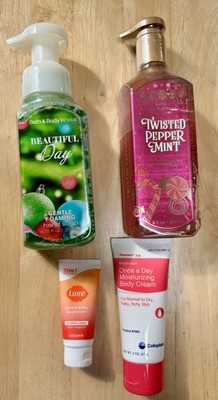 Mixed Brands Bath & Body Lot: Beautiful Day, Twisted Peppermint, Lume Cream