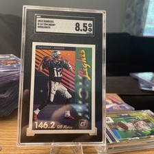 2018 PANINI DONRUSS HIGHLIGHTS FOOTBALL CARD #H-15 TOM BRADY SGC 8.5 