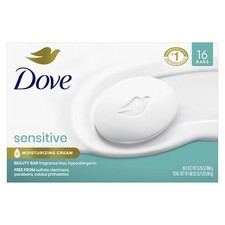Dove Sensitive Beauty Bar Soap Fragrance Free Hypoallergenic 16 Bars