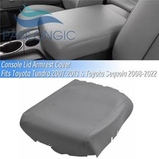 Fits 2007-2013 Toyota Tundra Leather Center Console Armrest Lid Cover Trim Gray Fits 2007-2013 Toyota Tundra Leather Center Console Armrest Lid Cover Trim Gray