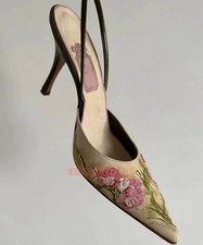 Women High Heels Shallow Sandals Flower Summer Women Pumps Shoes Dress Party