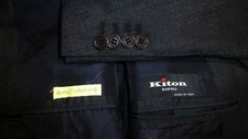 Kiton Blazer 52R/42R Cashmere100 Gray Jacket Sport Coat Great Condition
