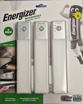 3er Pack Energizer Wiederaufladbare Bewegungsmelder Leuchte LED Energiesparend Dimmbar 70L