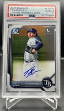PSA 10 2022 Bowman Chrome Taj Bradley Auto Rookie Autograph 1st RC GEM MINT