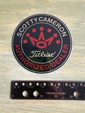 Scotty Cameron Sticker Large 7 Point Crown 4  Round Titleist Authorized Dealer
