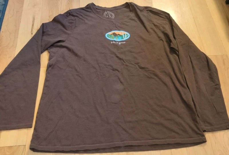 Life Is Good Womans Long Sleeve Shirt Size L