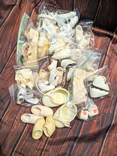 Huge Doll Shoe Lot Over 40 Pairs Leather Plastic see photos