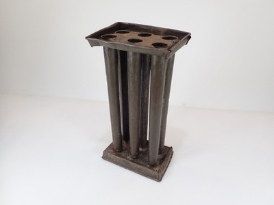 #ad Antique 1800s Tin 6 Tube Candle Mold Primitive Colonial Taper Mold $63.99