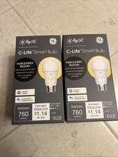C by GE C-Life Bluetooth/Google/Alexa/HomeKit/Voice Light Bulb 60-Watt A19 2-Pk