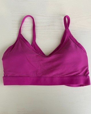 Nike Indy Shadow Stripe Sports Bra Women's S Pink Cross-Back CJ5940-623 S370