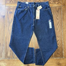 Levis 550 Jeans Mens 36x29 Blue Denim Relaxed Fit Straight Leg Dark Wash New
