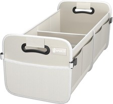 Sposuit Trunk Organizer for Car - 70L Collapsible Organizer, White