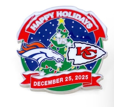 2025 NFL Denver Broncos vs Kansas City Chiefs Christmas Day Pin 12/25 ...