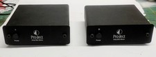 Pair - Pro Ject Amp Box 40 w mono amplifiers with power supplies and power cords