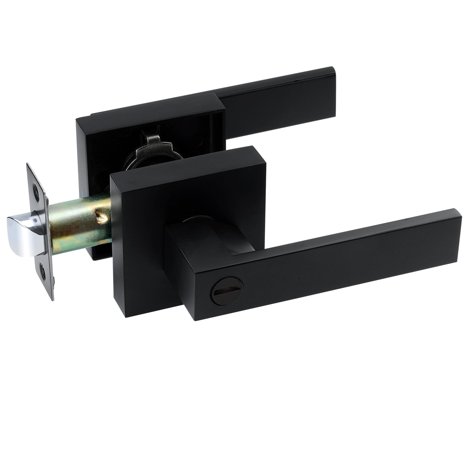 Keyless Entry Door Lock, Square Door Lever for Bedroom, Passage Door Privacy ...