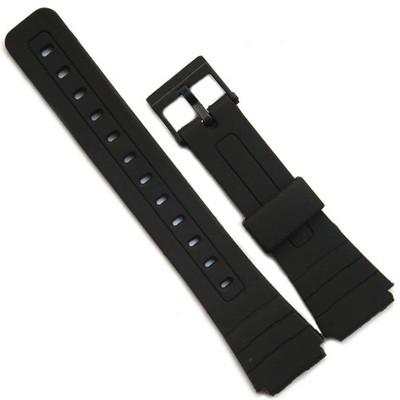 18mm Black Resin Watch Band Replacement For F91 F91W Wristwatch with Pins Buckle