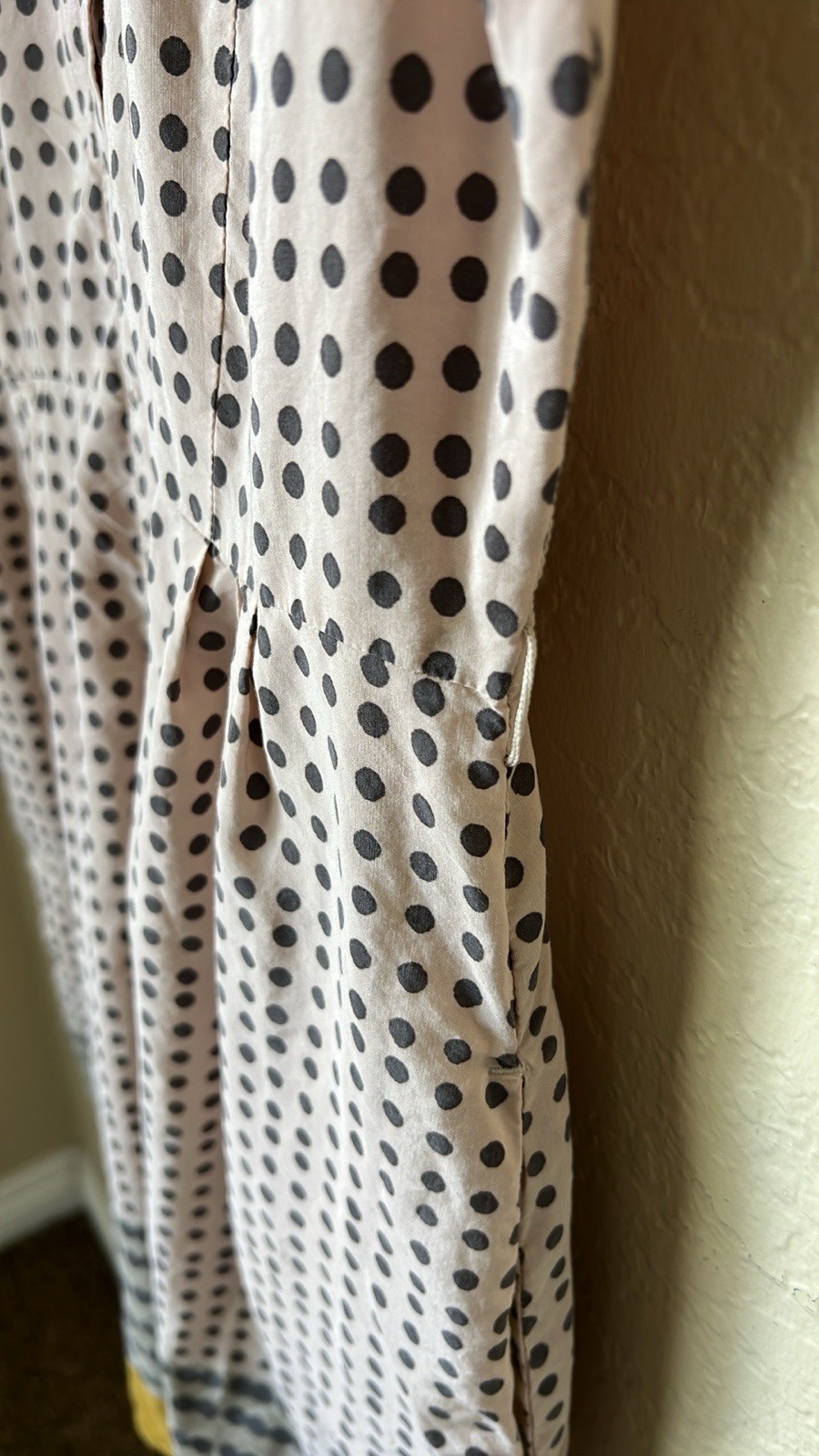 MaxMara Dotted Silk Blend Collared Button Mini  D… - image 9