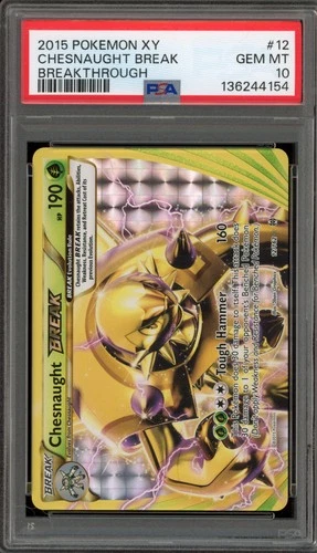 Pokemon Chesnaught Break XY Breakthrough Holo Rare #12 PSA 10 Gem Mint