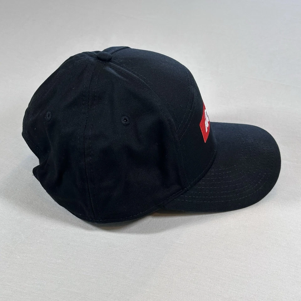 Gorra Nordica para hombre panel negro camionero espalda a presión esquí nieve atlética Foto 2 de 4