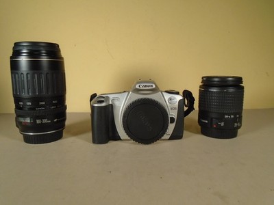 CANON EOS REBEL 2000 35mm SLR CAMERA w/38-90 & 100-300mm LENS EXCELLENT GROUP