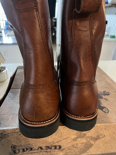 🔥NEW ROCKY UPLAND LIMITED EDITION BISON Leather Boots, MEN'S SIZE 11-M, RARE - Picture 8 of 11
