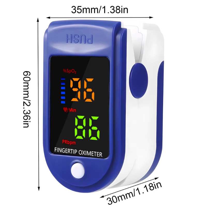 Buy Fingertip Pulse Oximeter Blood Oxygen Saturation Monitor With LED