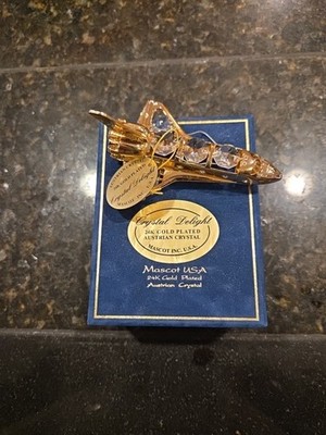 New Space Shuttle Decor by Mascot Austrian Crystal Delight 24K Gold Plated