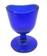 Cobalt Blue Glass Pedestal Optical Eye Wash Vintage Cup