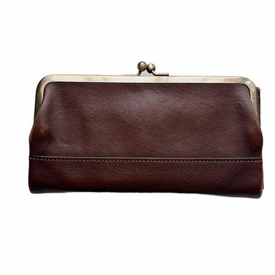 Tsuchiya Leather Long Wallet Brown Gama口 Storage Bag Japan