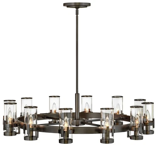 Hinkley Lighting 38109 Reeve 12 Light 36"W Taper Candle Style - Brass - Picture 3 of 3