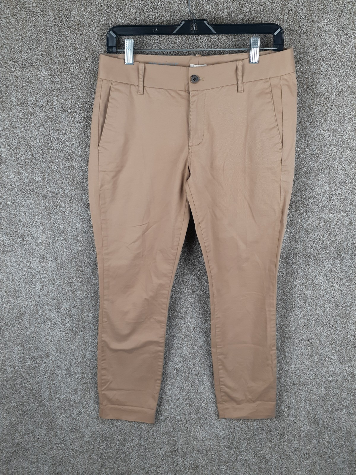 J.Crew Frankie Chino Ankle Pants Womens 4 Beige Khaki Mid Rise Pockets Career