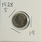 1928-S Mercury Silver Dime Coin AU+