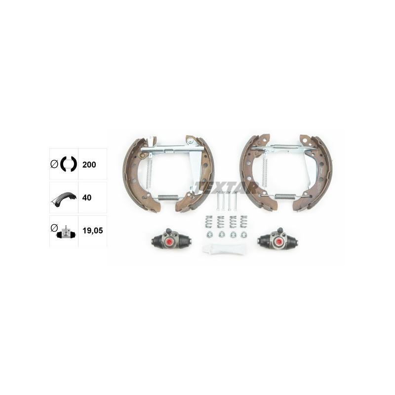 TEXTAR 84044705 Brake Shoe Set Rear for Felicia Arosa Lupo Golf Caddy